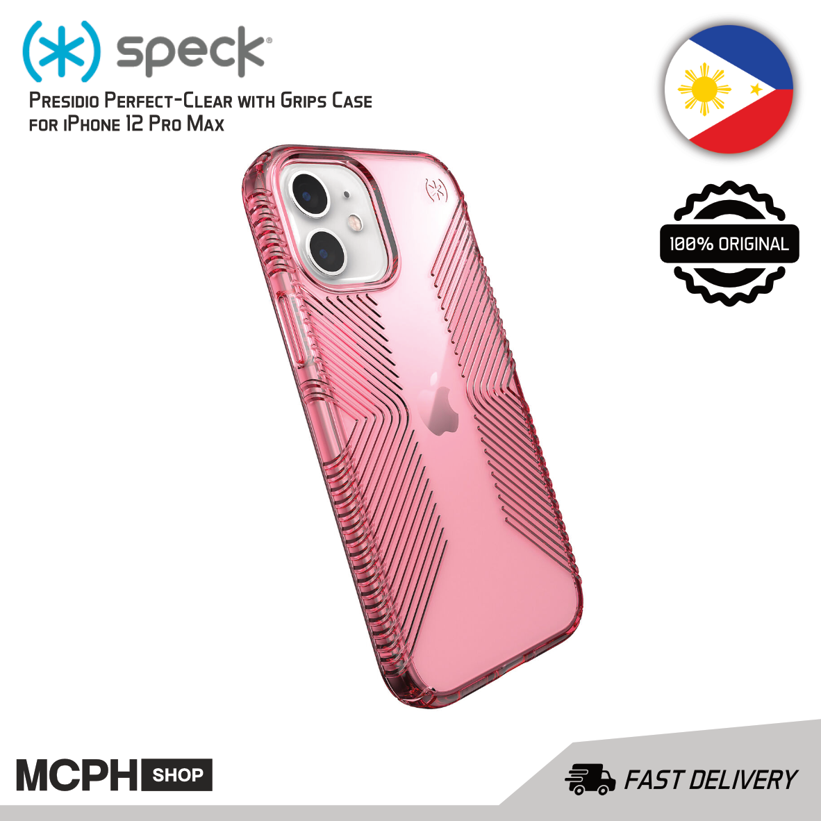 Speck Perfect Clear With Grips Case For Iphone 12 Pro Max Lazada Ph