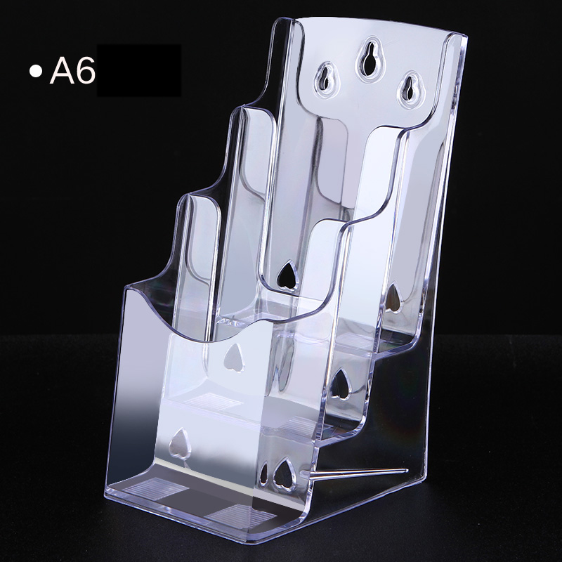 A6 Acrylic Brochure Holder 1/2/3Layers Clear Pocket Booklet Leaflet ...