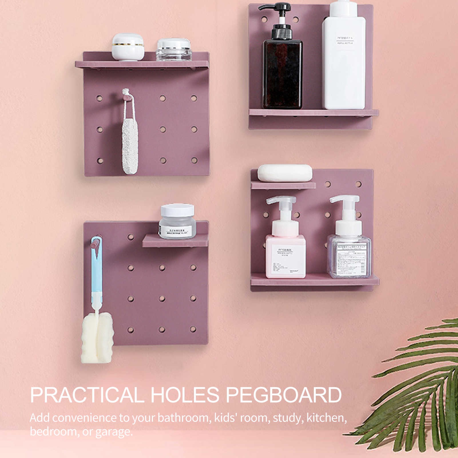 Waterproof Peg Board Durable DIY Perforated Wall Shelf Hole Board Plate ...