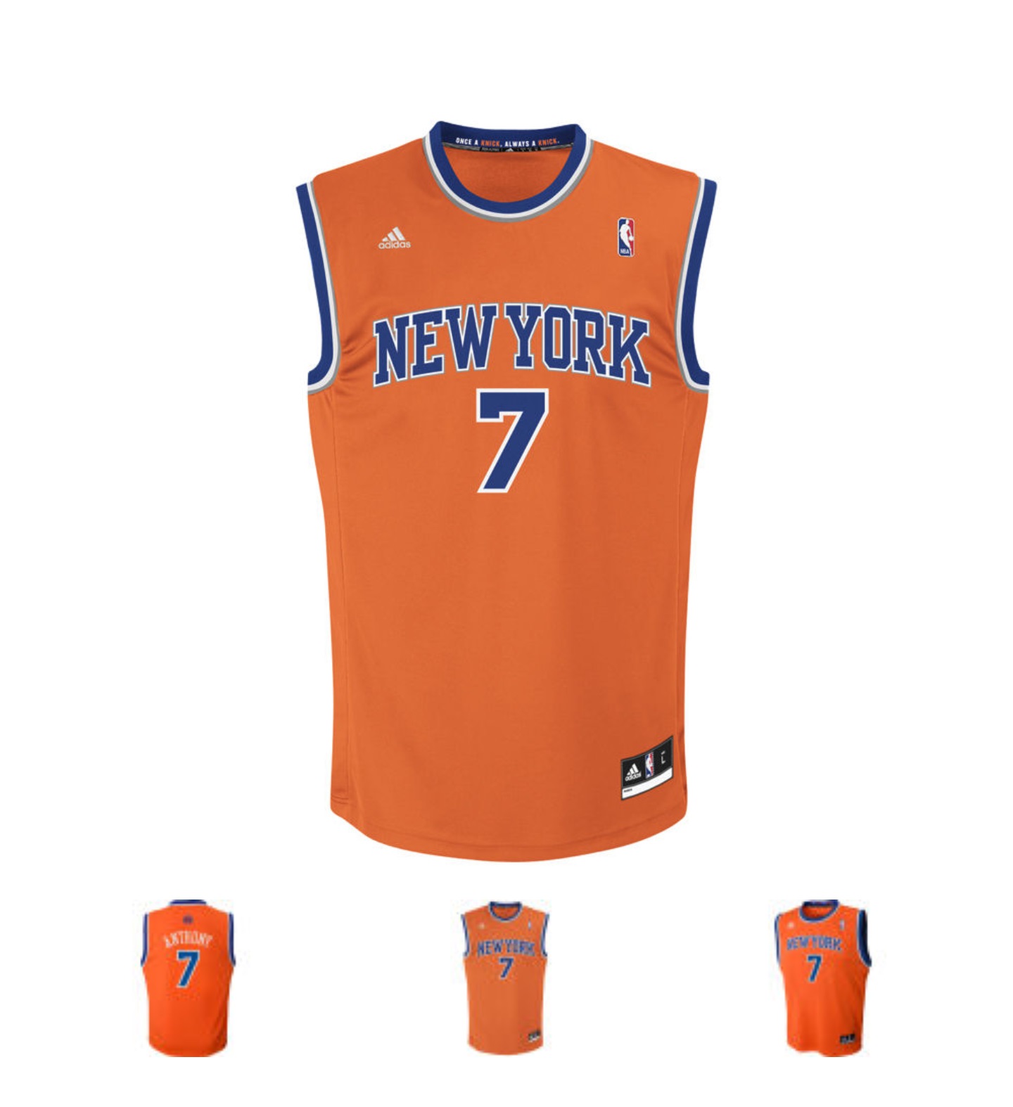 2010 Carmelo Anthony New York Knicks Adidas Revolution 30 Authentic NBA  Jersey Size XXL – Rare VNTG