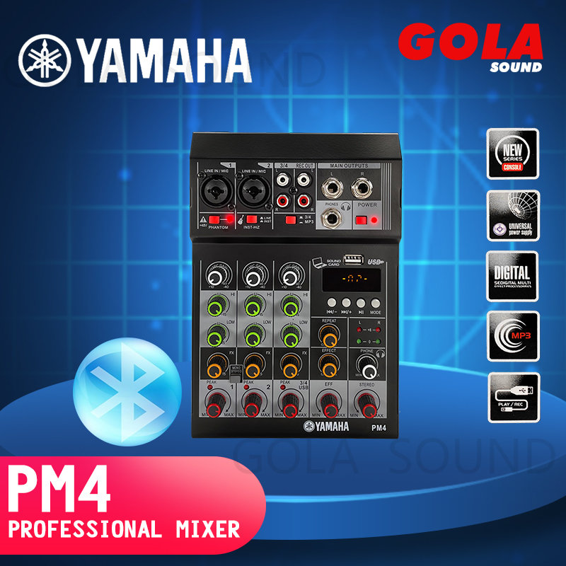 【GOLA SOUND】 yamaha pm4 mixer sound audio system Bluetooth dsp USB 4 channel mini audio