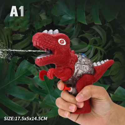 Water Creative 3D Dinosaur Water Gun Summer Tyrannosaurus Press Water Spray Gun Toy