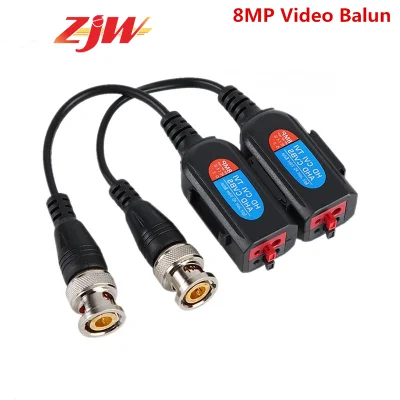 8mp TVI/CVI/AHD/CVBS Camera CCTV BNC CAT5 Video Balun Passive Transceiver Cable Adapter Connector