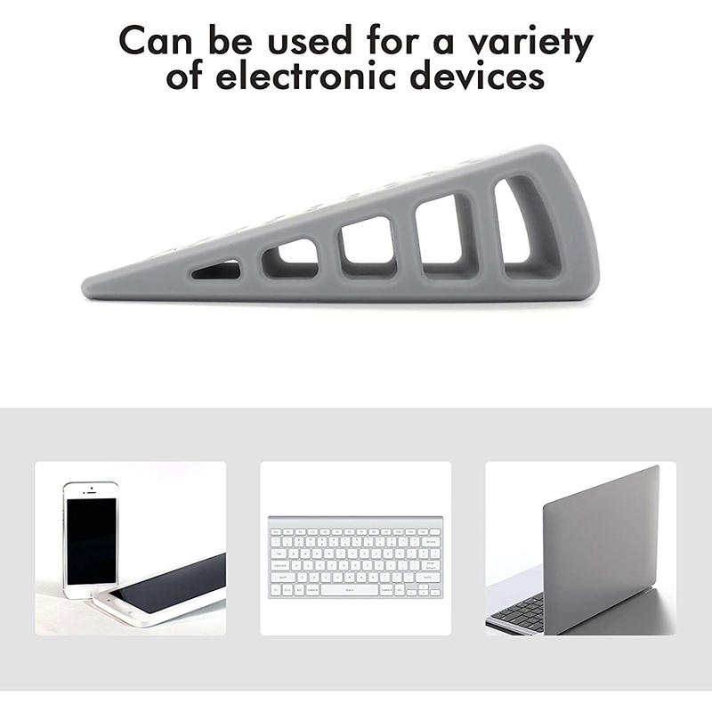 Laptop Stand Desktop Non-Slip Stand Durable Ultra-Compact Computer Keyboard Vertical Ventilation Stand 2 Pcs (Gray)