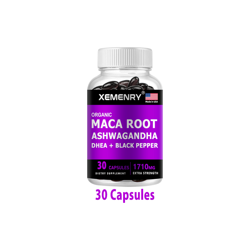 6in1 Organic Black Maca Root & Ashwagandha Capsules 1710mg w/ DHEA