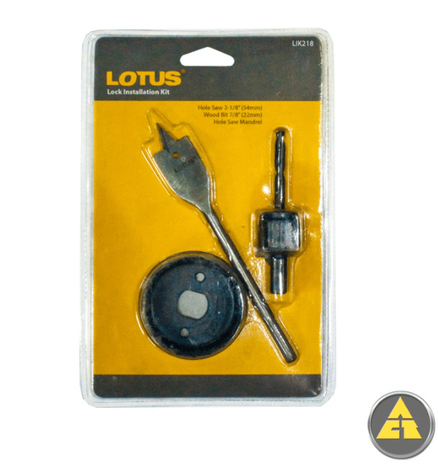 Lotus Lockset Installation Kit Lock Installation Kit Wood Hole Saw Flat