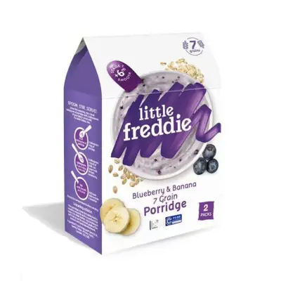 Little Freddie 2 Packs Blueberry & Banana 7 Grain Porridge 160g (2x80g)