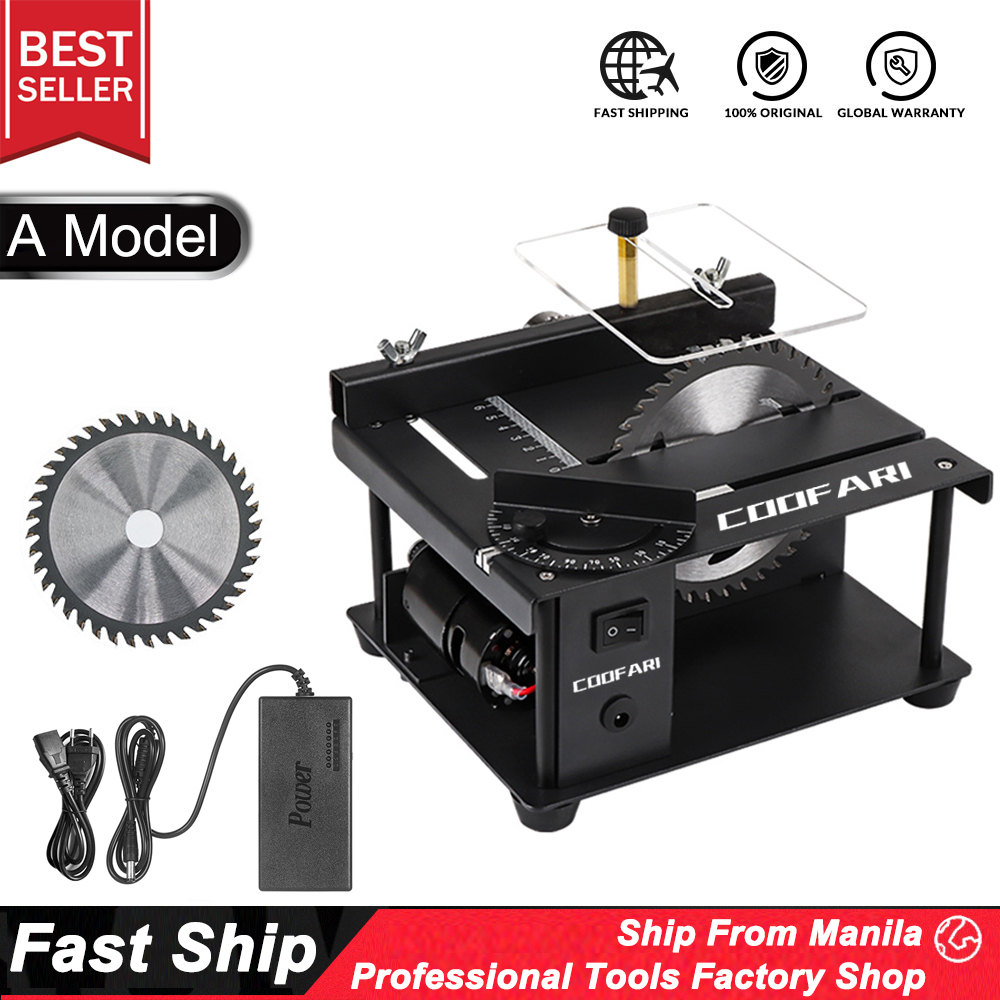 12-24V 200W Table Saw Mini Desktop Electric Saw Cutter Speed Angle Adjustable