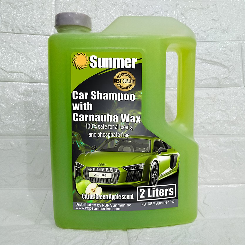 Car Shampoo with Carnauba Wax (Green Apple) (2 Liters) Lazada PH