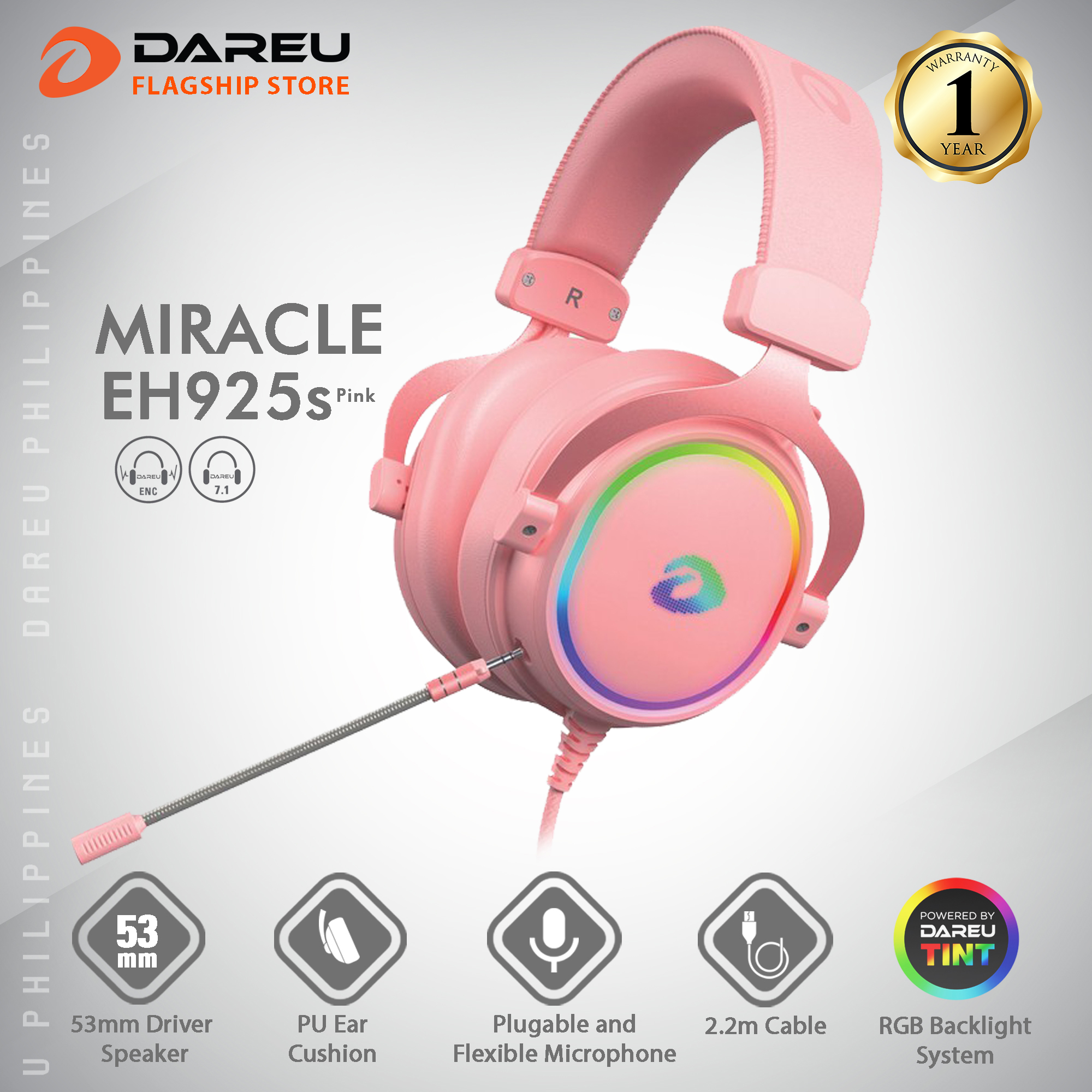 Dareu EH925S MIRACLE QUEEN PINK Gaming 