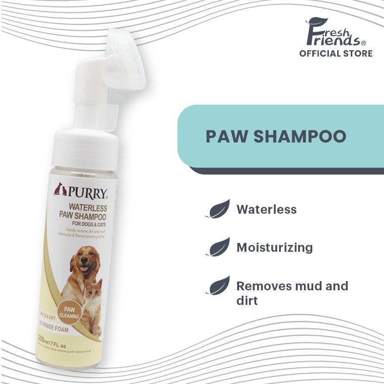 PURRY Waterless Paw Shampoo with Paw Cleaner Brush 200ml Lazada PH