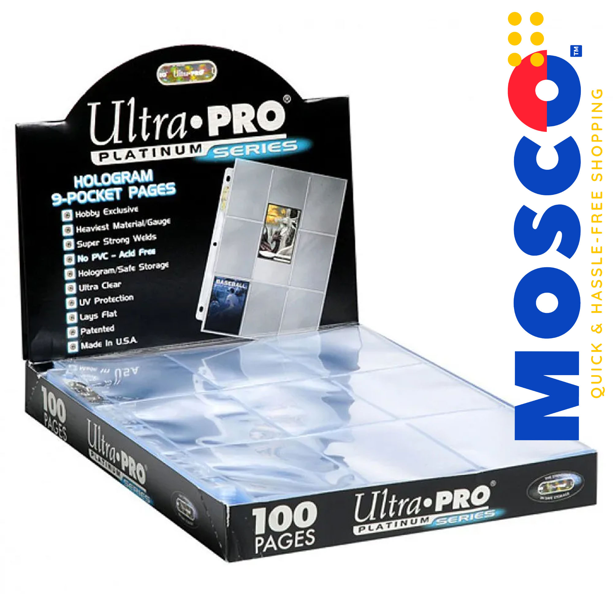 Caja de Hojas de Archivador 9 Bolsillos Ultra Pro Platinum (100
