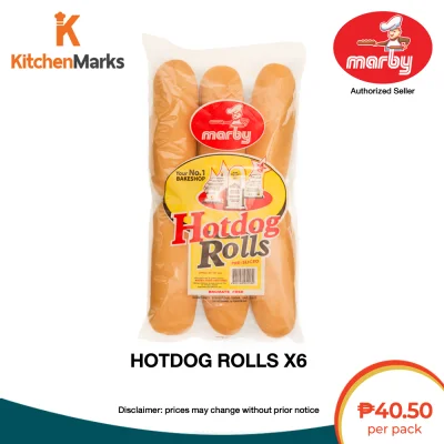 Marby Hotdog Rolls x6 300 grams