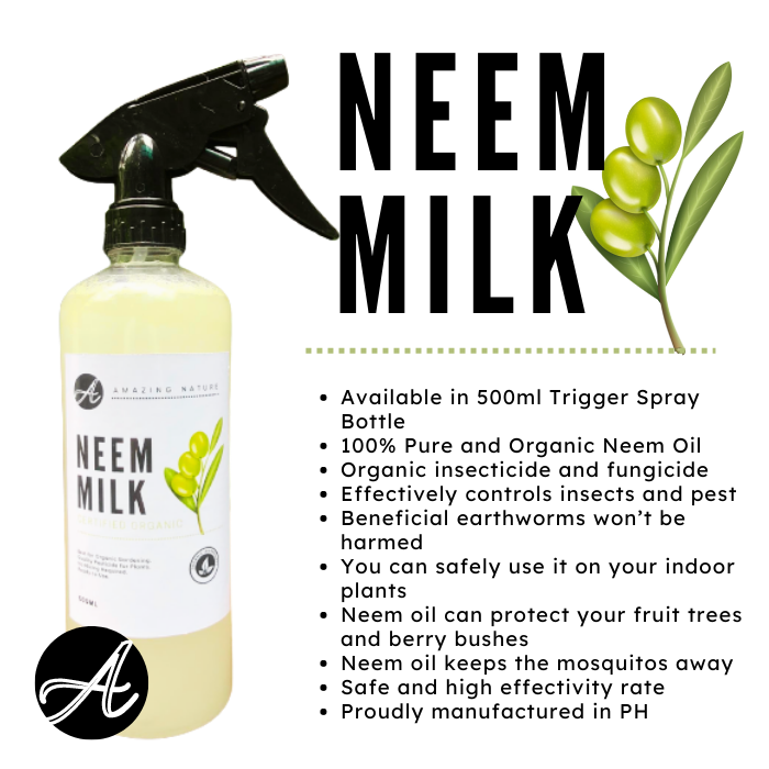 NEEM MILK by Amazing Nature 500ml Spray Organic Neem Extract, Ready to