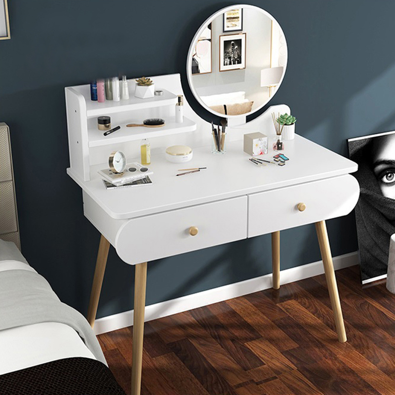 Modern European Style Vanity Table, Dresser Nightstand Vanity Set