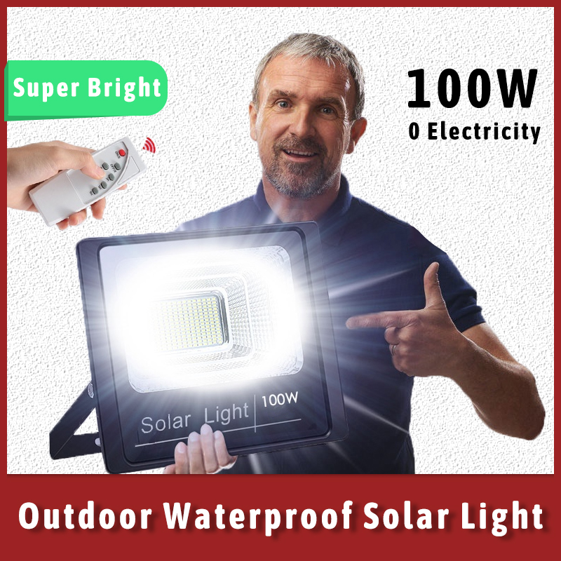 5 Year Warranty 100W Heavy Duty Solar Led Lights Outdoor Waterproof