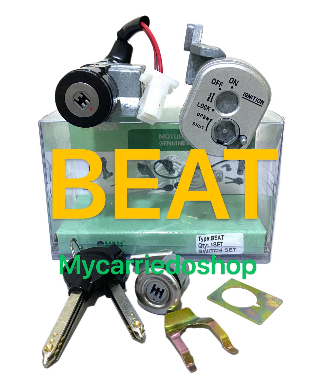 Motorcycle AntiTheft Ignition Switch Set ：BEAT Lazada PH