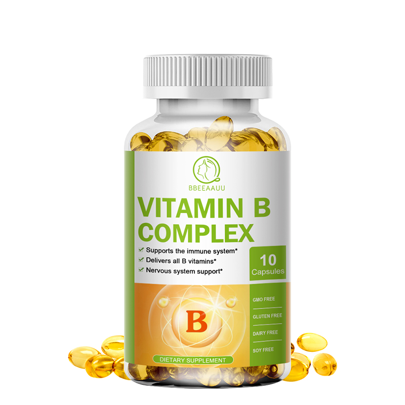 Bbeeaauu Vitamin B (B12, B1, B2, B3, B5, B6, B7, B9) Complex Capsules ...