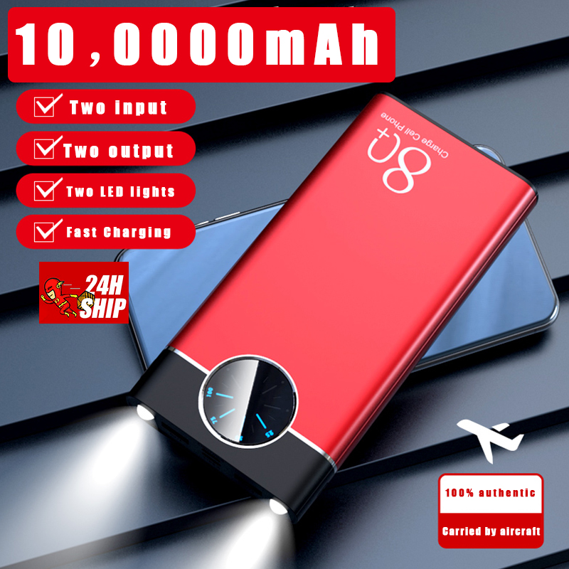 4 USB Output 100000mAh Power Bank Original Large Capacity 2.1A Fast  Charging buy1 free3