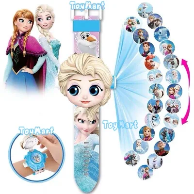 3D Cartoon Automatic Projector Toy Watch for Boys and Girls GIFT Projection Frozen ELSA DISNEYFROZEN Princess