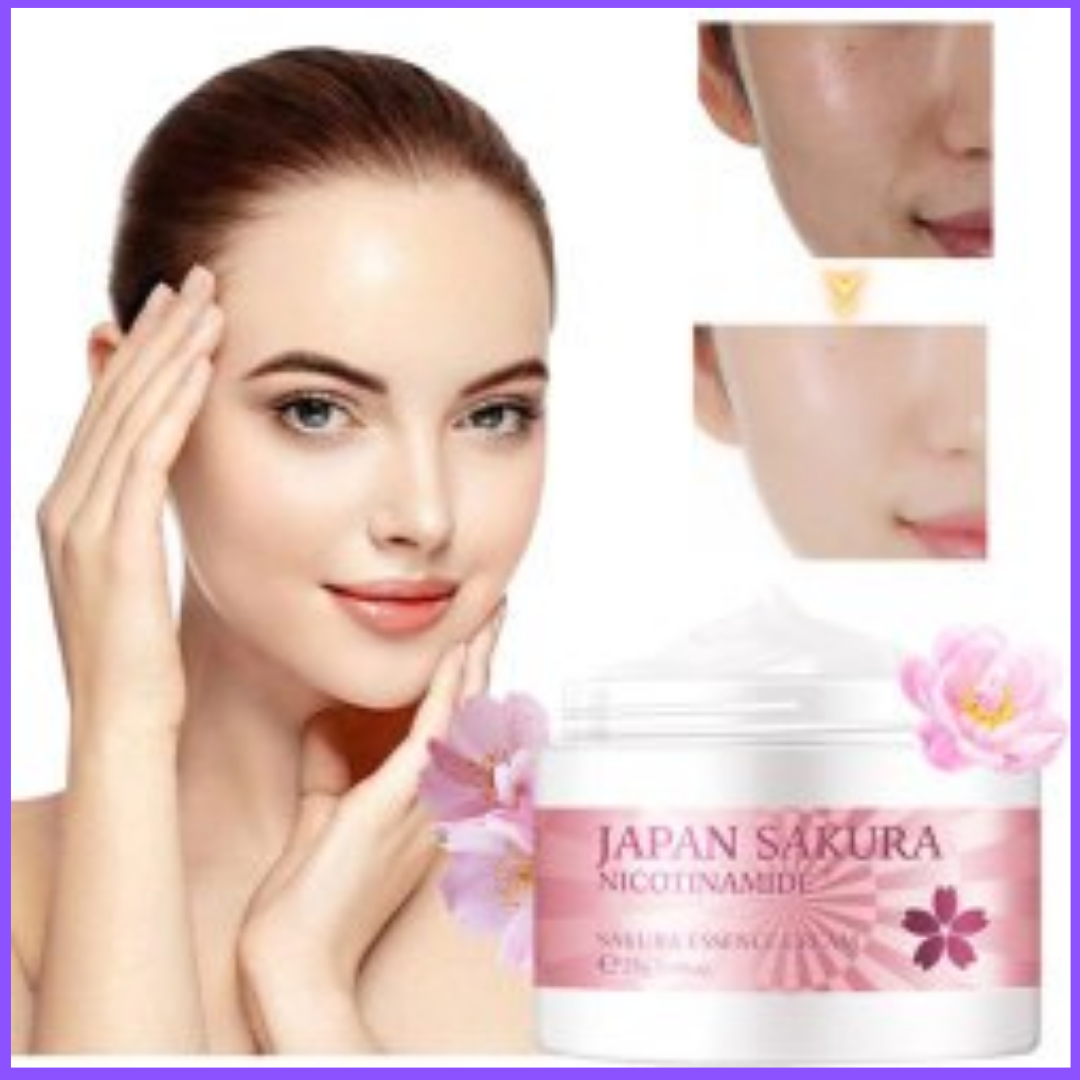 JAPAN SAKURA Nicotinamide Cream Niacinamide Vitamin C Hyaluronic Acid ...