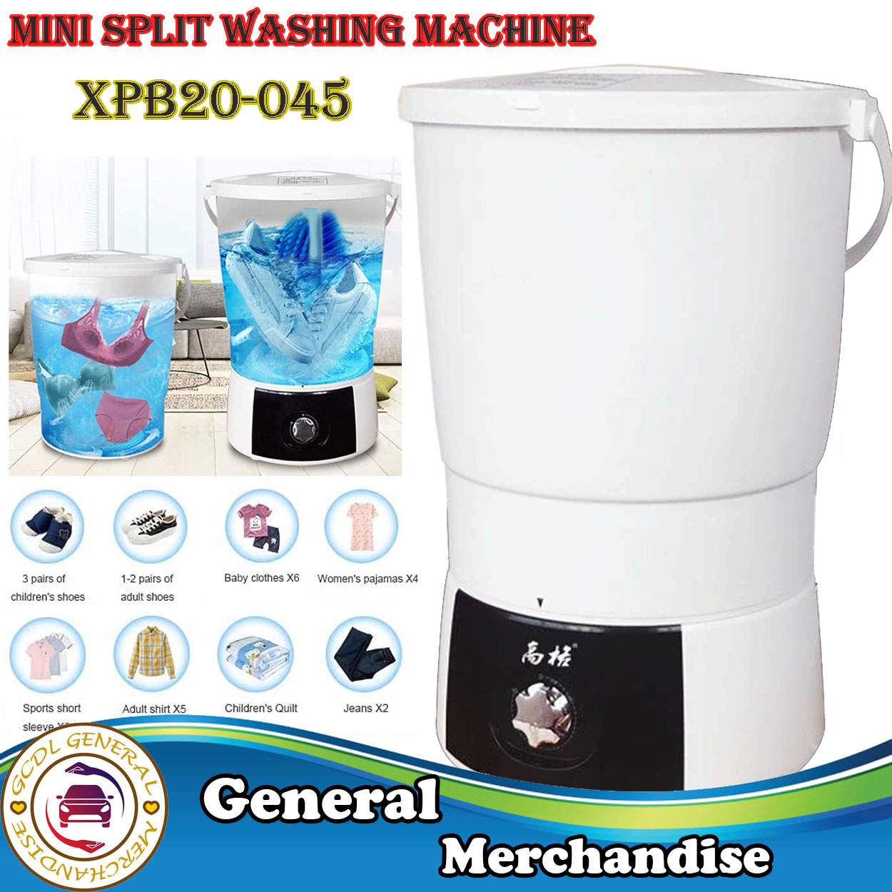 Mini Portable Washing Machine, Largecapacity Intelligent Shoe Washing