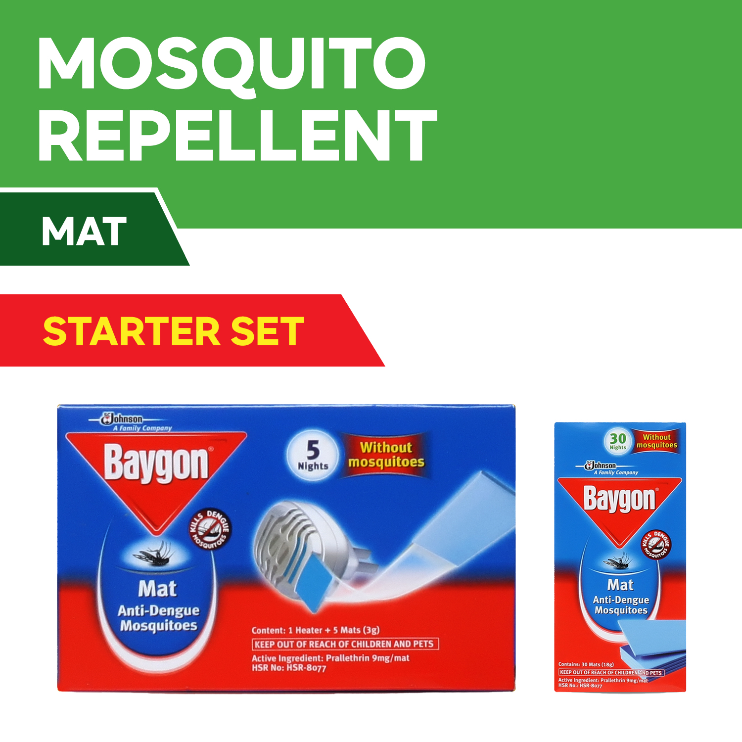 Baygon Mats Starter and Refill 30s Set Lazada PH