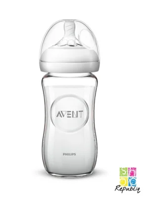 Philips Avent Natural Glass Baby Bottle, 8oz