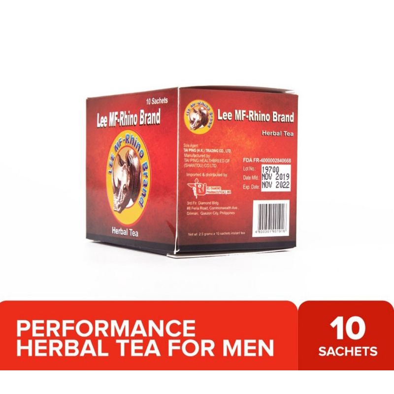 Lee MF Rhino Herbal Tea Performance Herbal Tea for Men 10 Sachets Lazada PH