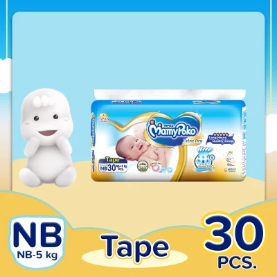 [DIAPER SALE] MamyPoko Extra Dry Newborn (Up to 5kg) - 30 pcs x 1 pack (30 pcs) - Tape Diaper