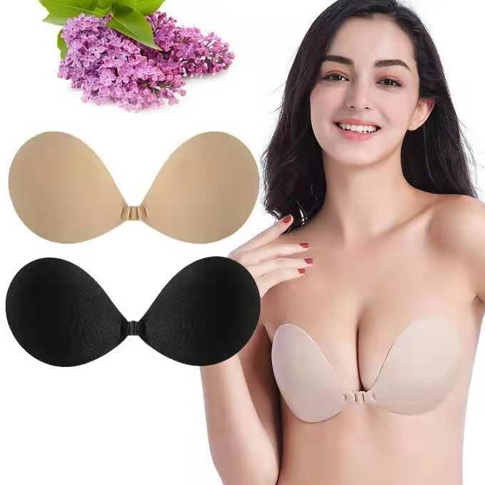 MISS MANGO MEOLIGO Adhesive Bra Invisible Strapless Nipple Covers Push up  Silicone Reusable Sticky Bras for Woman Backless Dress (A) Black and Nude,  32 at  Women's Clothing store