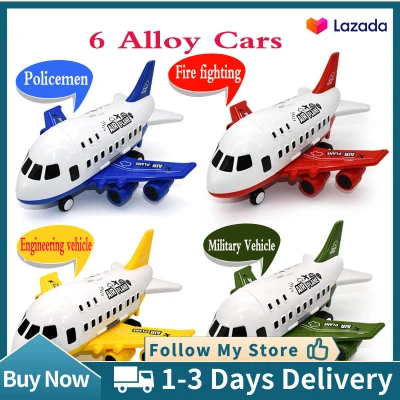 ✨Free 6 Alloy Car✨Extra-value Meal Children's Gift Airplane Toy Large Storage Transport Aircraft With Alloy Truck Truck Vehicle