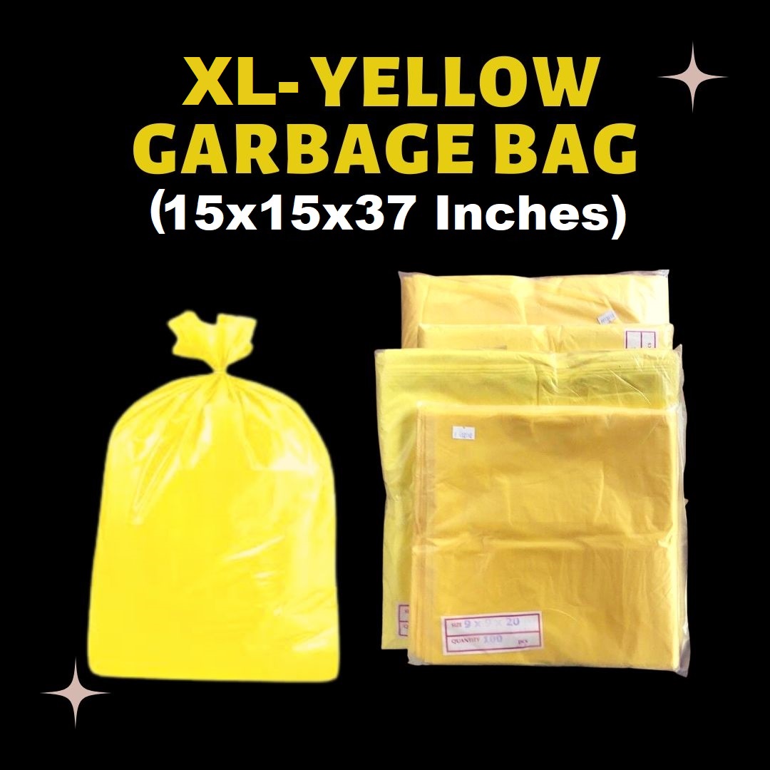 Yellow Garbage Bag Extra Large Set of 100 Pcs Lazada PH