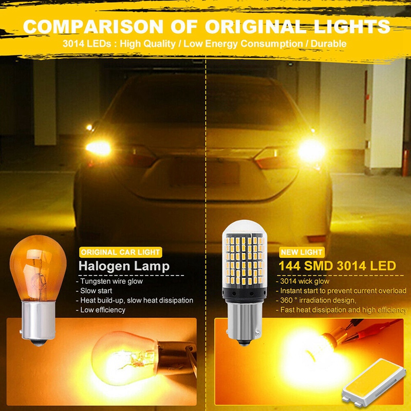 2X 1156 BAU15S LED 3014 144 SMD 7506 1003 1073 Canbus Super Bright Car Brake Reverse Tail Light