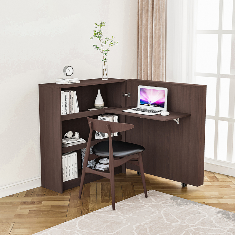 Home Grown computer table for desktop table for small room foldable office table bookshelf table