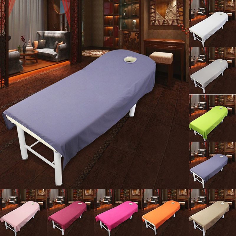 190x80cm Super soft scrub beauty bed plain hole massage sheets