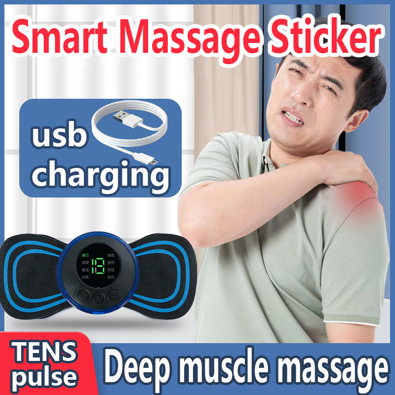 8 modes and 19gears pulse massage patch mini massager rechargeable back