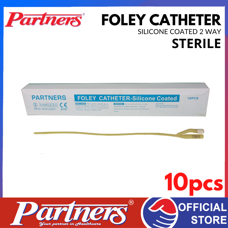 PARTNERS FR.16 FOLEY CATHETER SILICONE COATED 10PCS PER BOX (YELLOW