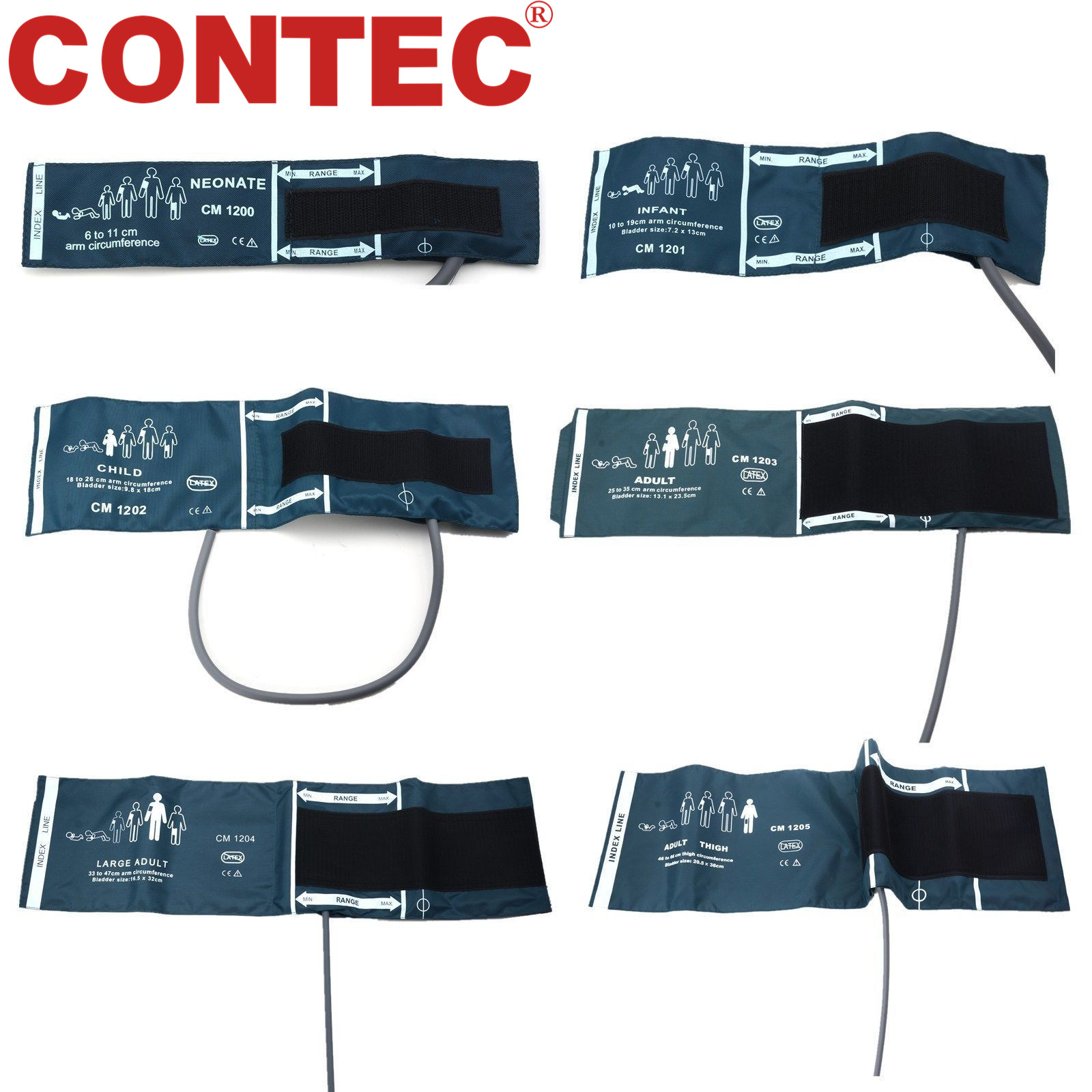 CONTEC 6 Sizes Blood Pressure Cuff for Patient Monitor blood Pressure –  ContecEurope