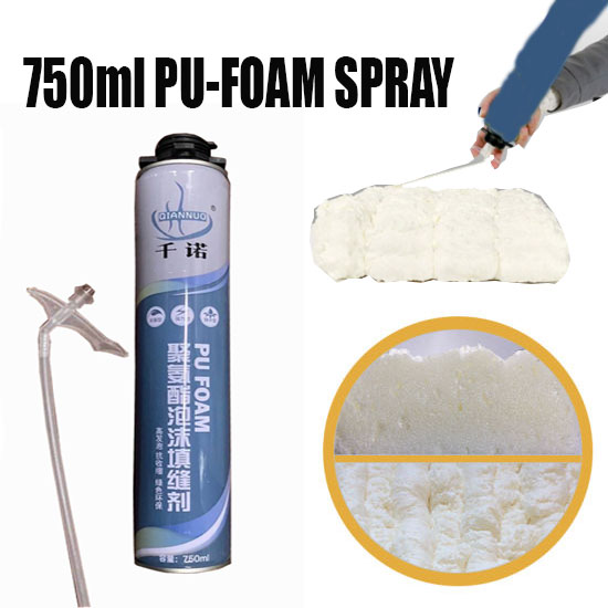 750ml Polyurethane Expanding Foam Spray sealant PU spray expanding foam