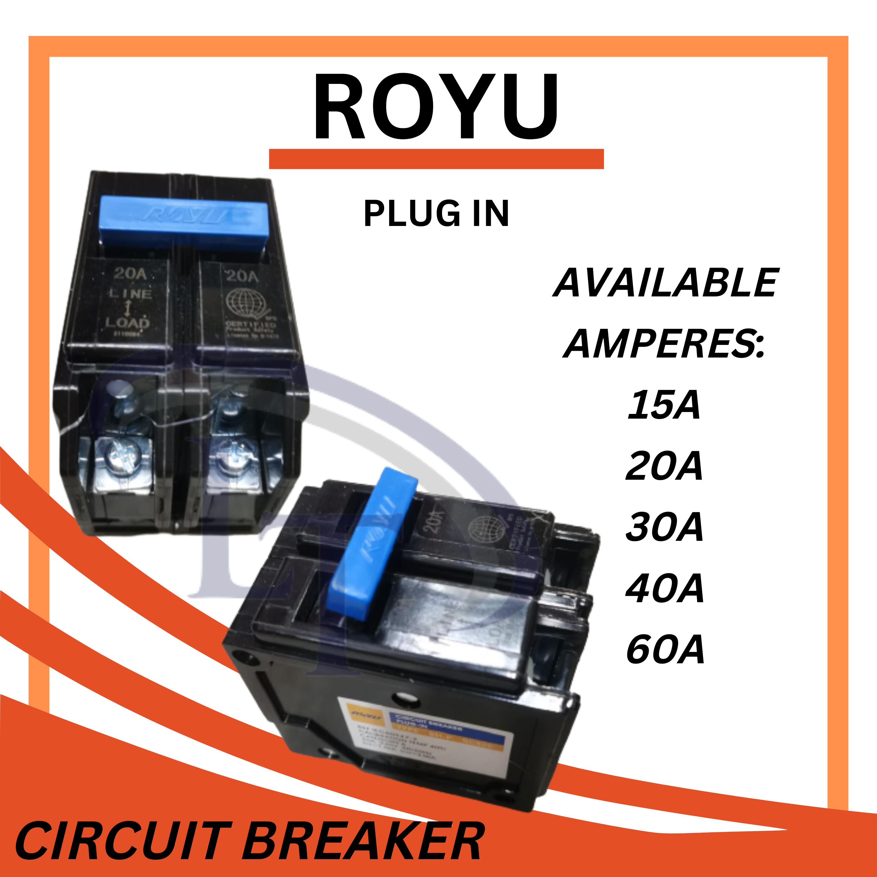 ROYU MINI CIRCUIT BREAKER SCREW TYPE TERMINAL WITH ENCLOSURE BOX CASE
