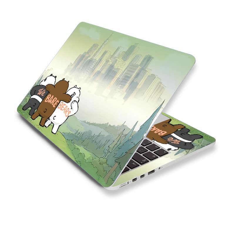 Anime We Bare Bear & Wninne Theme Cute Kawaii Cartoon Laptop Skin ...