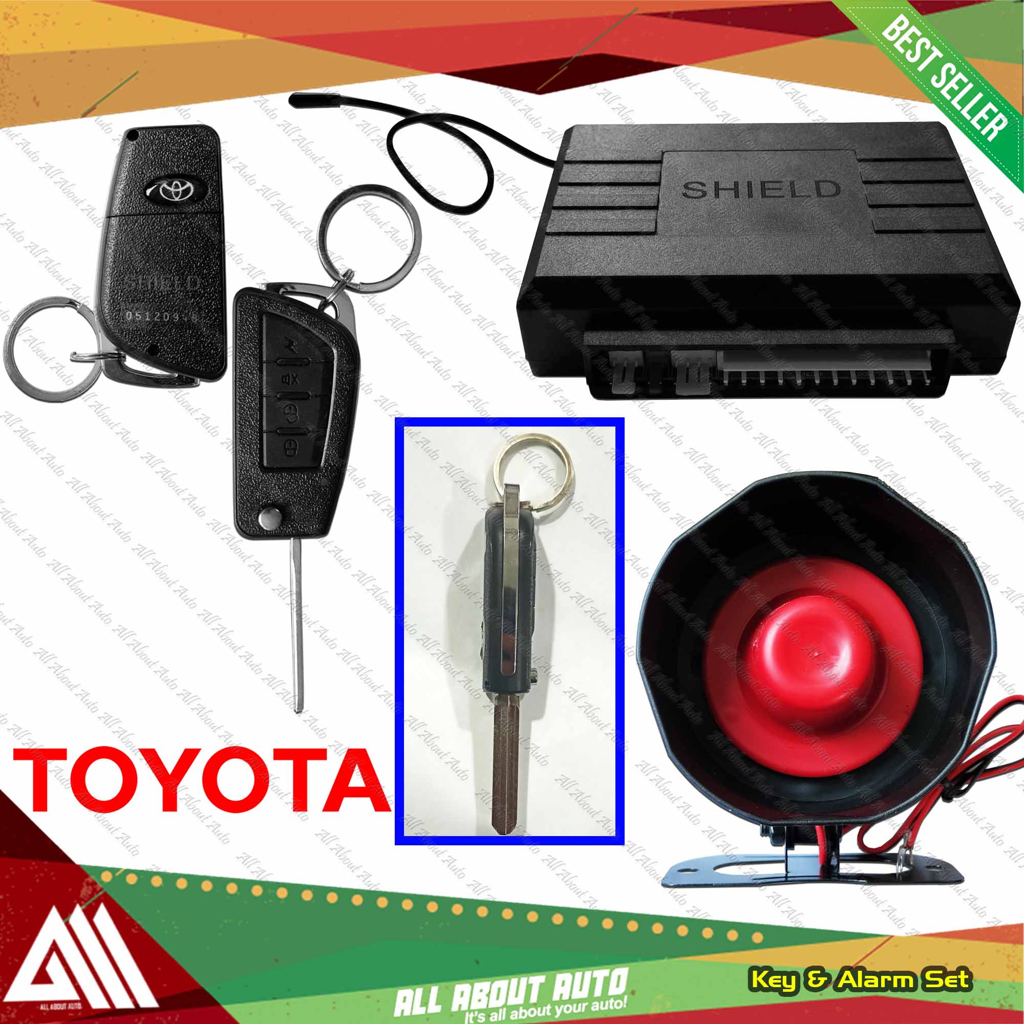 Universal Car Horn Alarm with TOYOTA Remote Key Set KDX7 Version 3 Lazada PH