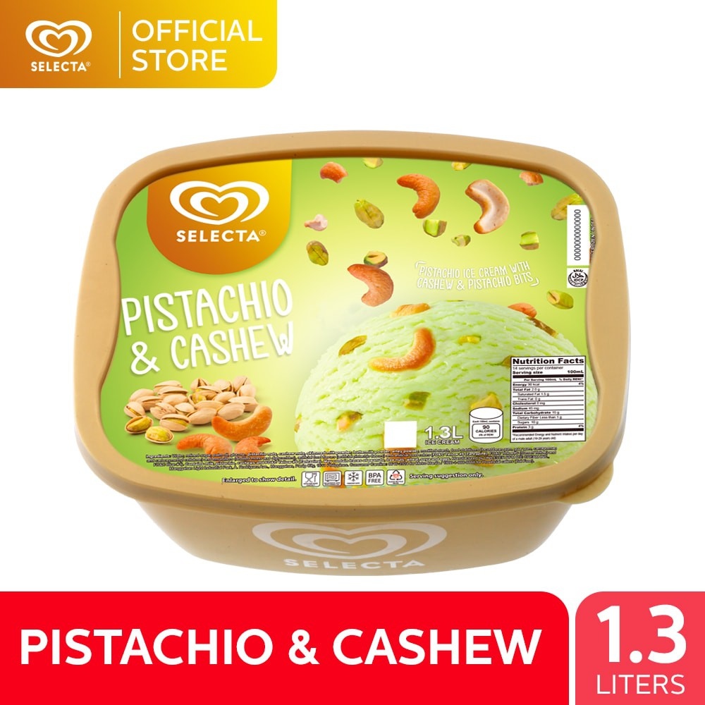 AJDL sellnokf42 Selecta Pistachio Cashew Ice Cream 1.3L | Lazada PH