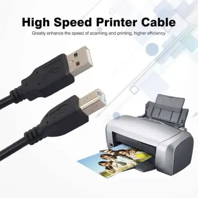 COD 1.5M3M5M10M Hi-Speed USB 2.0 Printer Scanner Cable Type A Male to Type B Male(black) binary computer