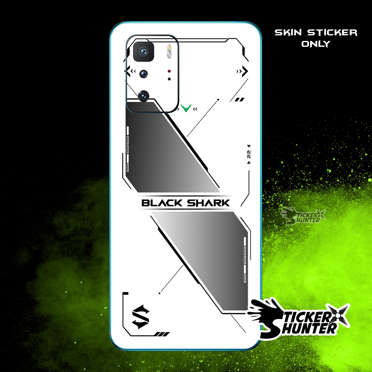 Gaming Black Shark Theme skin Ultra HD "SKIN STICKER ONLY "PM YOUR