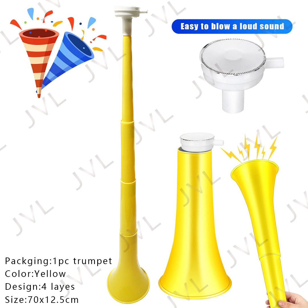 4-Pack Colorful Stadium Noisemakers for Soccer Football Party, Loud  Vuvuzela Fan Cheer Horn Toy Gift
