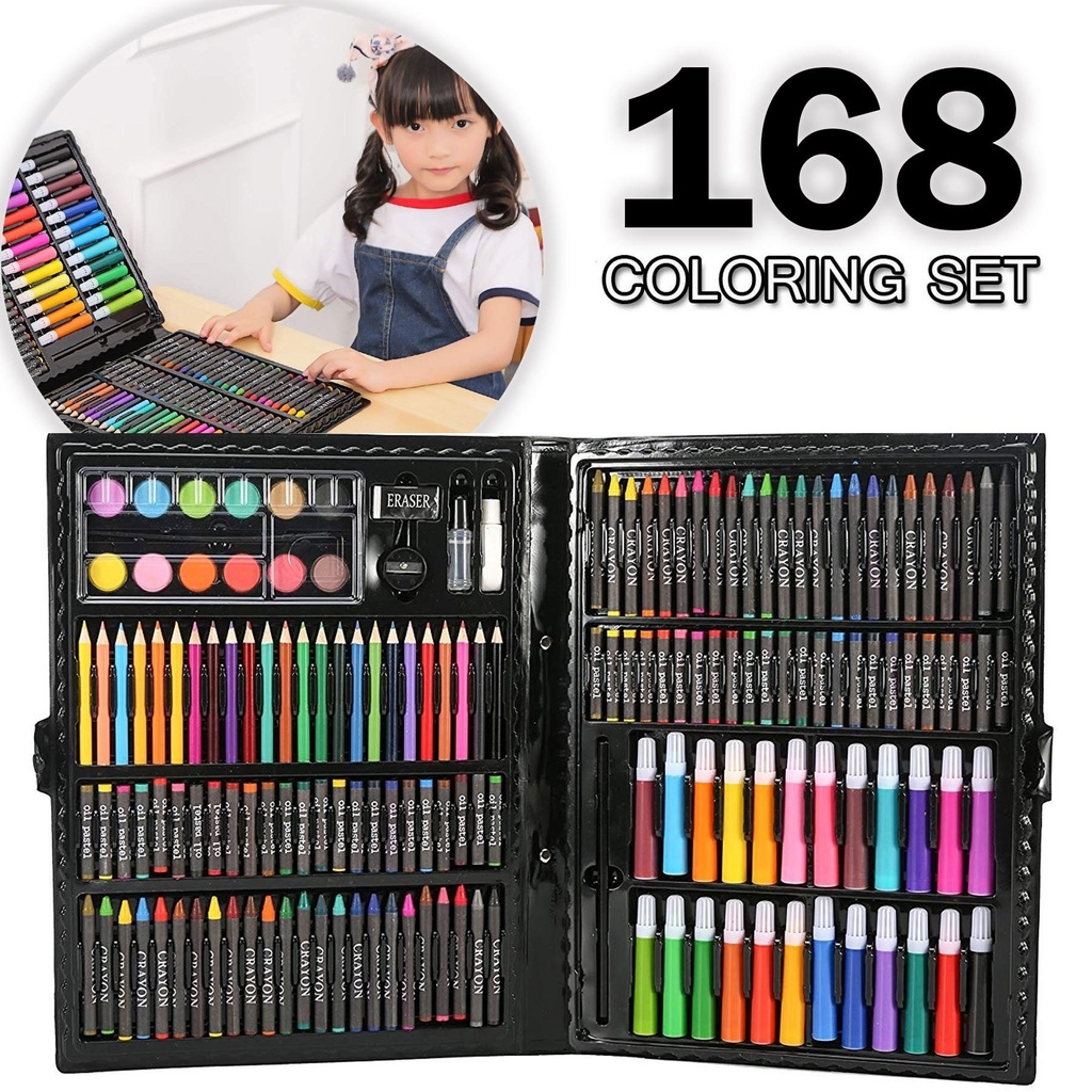 EIDERFINCH 168 PCS Kids Super Mega ART Coloring Set