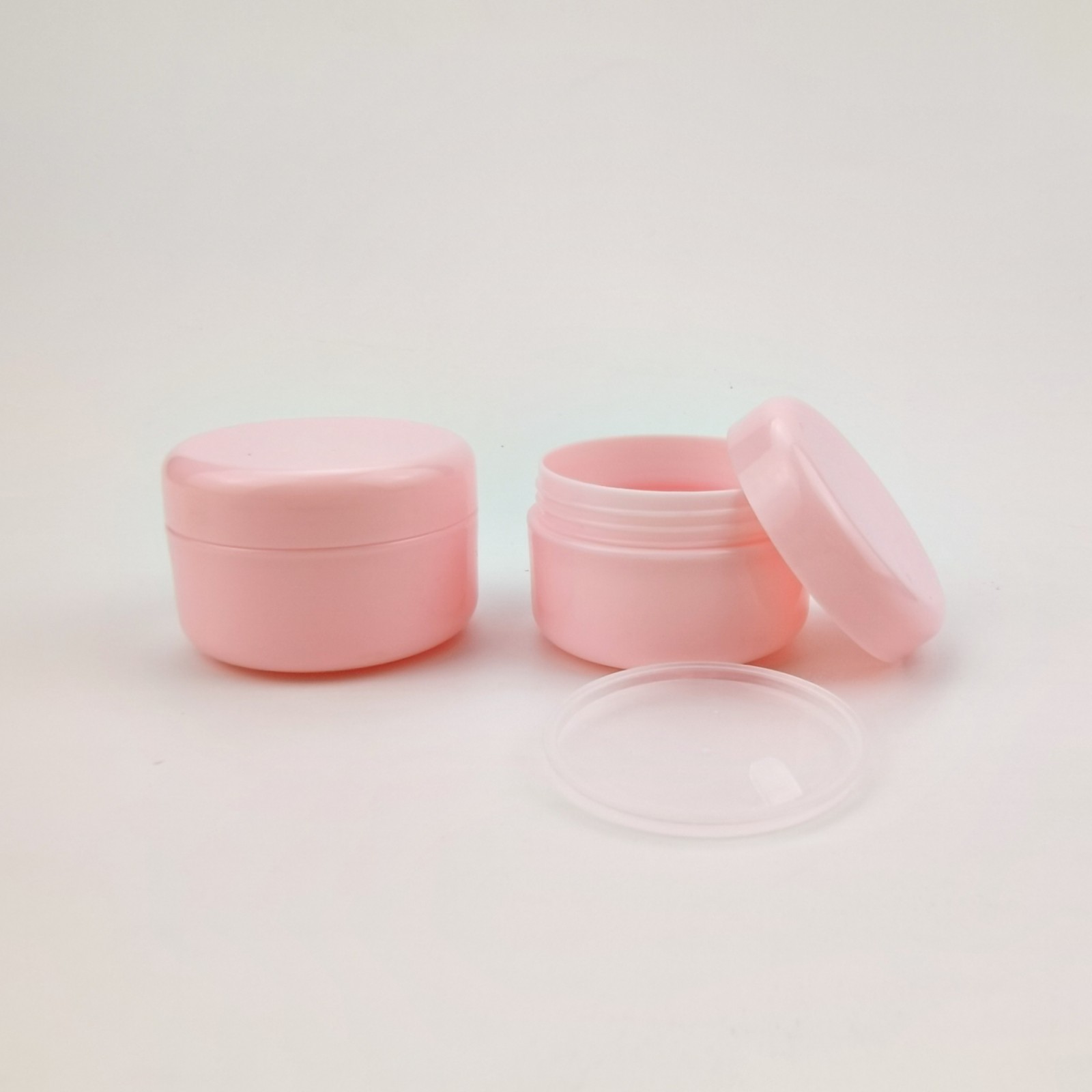 COSA04PINK Cream Jar Pink Plastic Jar with Lid Refillable Makeup Cosmetic Jars Empty 20g/1pc