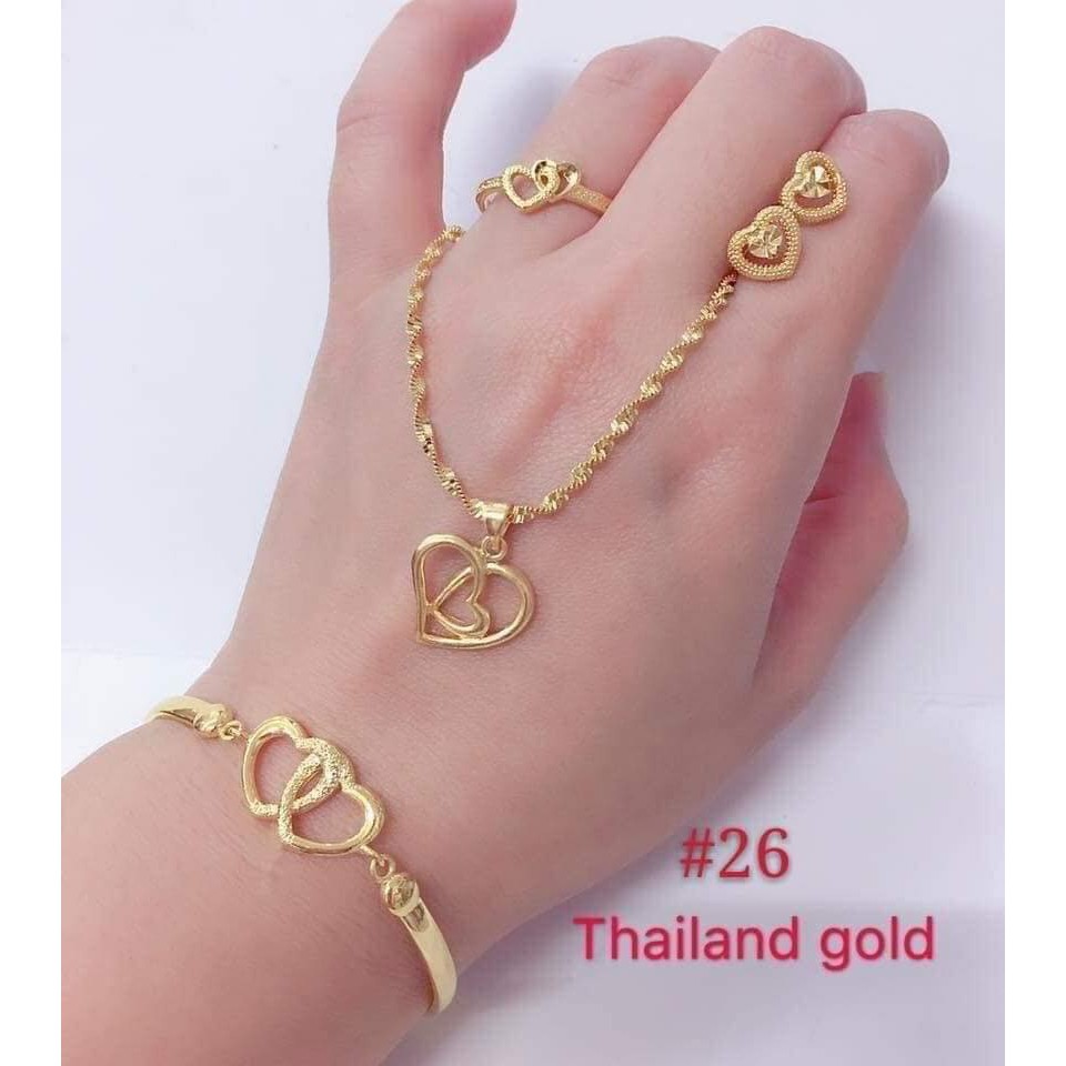 Jewelry Set Bangkok Thai Gold Garans Thailand Jewelry Set 4 In 1